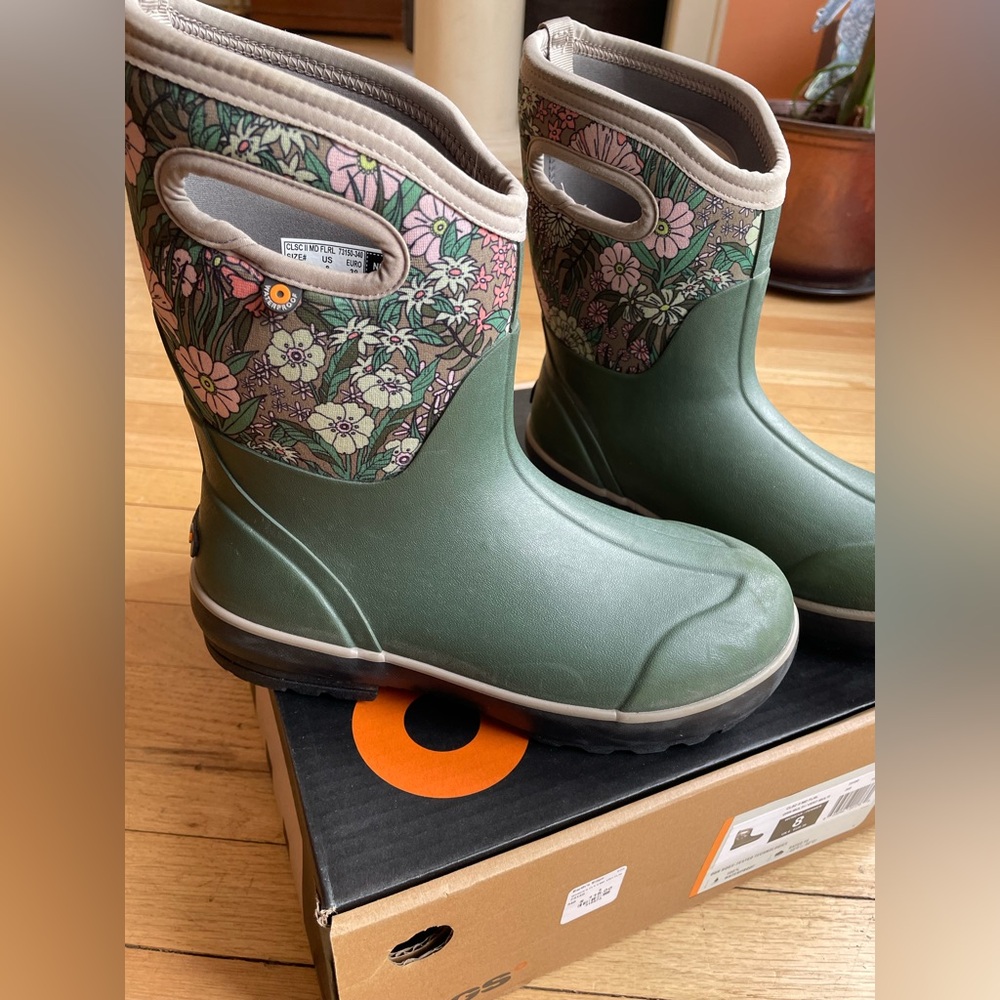 Bogs floral green Waterproof Boots